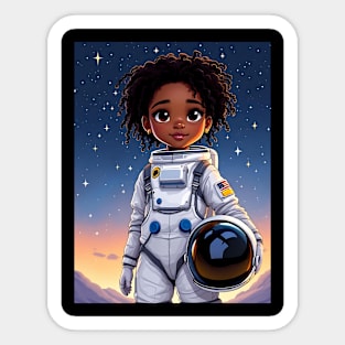The Limitless Astronaut, African American Children's Poster Sticker